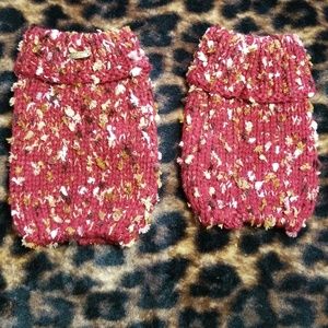 C.C. boot cuffs burgundy color with colors